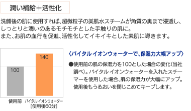 エナ・ヴィータ バイタルイオンスチーマー(保湿グラフ)